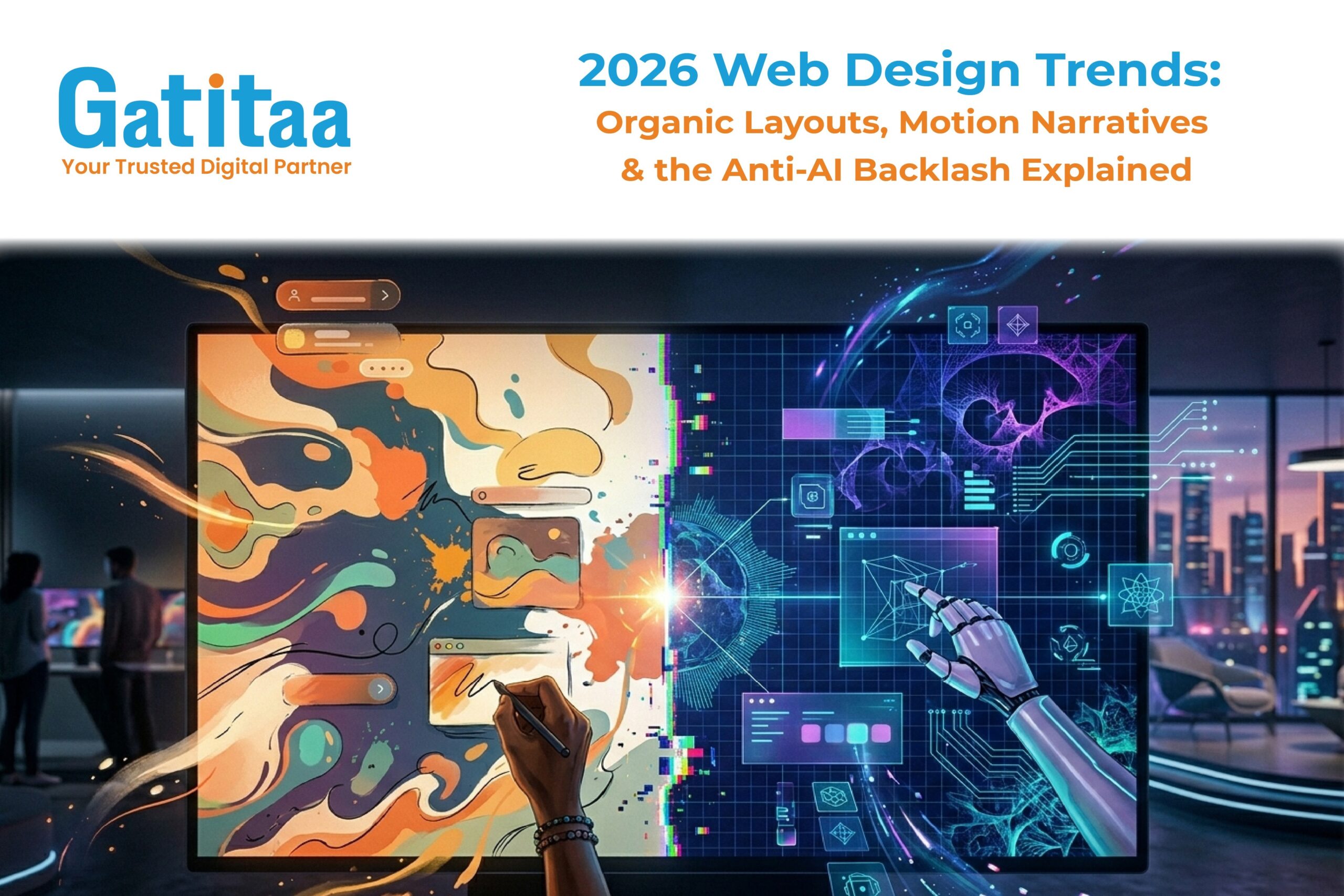 2026 Web Design Trends: Organic Layouts, Motion Narratives & the Anti-AI Backlash Explained